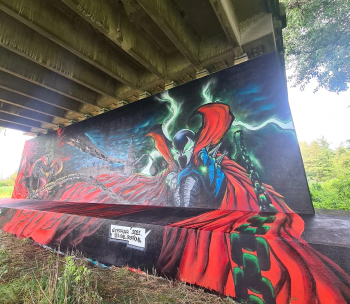Groot graffiti project Amsterdam